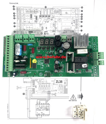CAME Ersatz - Steuerung / Umbaukit von ZL38 auf ZL39B, 88003-0124