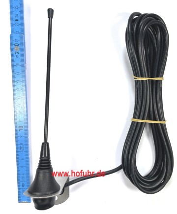 Antenne 433 MHz für Torantriebe, incl. Kabel, für Außen, Stabantenne, Edelstahlwinkel