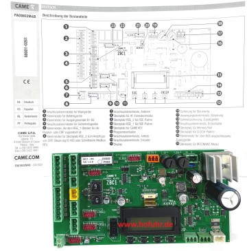 CAME Platine Steuerung ZBC1, für BXV04AGE, BXV06AGE, BXV10AGE, BXVplus Schiebetorantriebe, 88001-0261