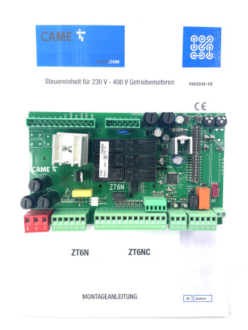 CAME Platine Steuerung ZT6N, für 400 Volt Antriebe z.B. BY3500T und C-BX, 3199ZT6, 88001-0331