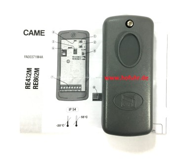 CAME externer Funkempfänger 2-Kanal 12/24V AC/DC 868,35Mhz, 001RE862M