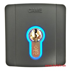 CAME 2 gleichschlieende Schlsseltaster AP mit Profilzylinder, (Schlsselschalter), blaue Beleuchtung, 8K06SL-004