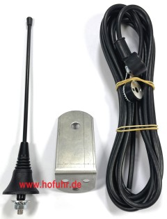 Antenne 433 MHz fr Torantriebe, incl. Kabel, fr Auen, Stabantenne, Edelstahlwinkel