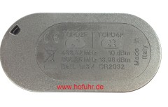 CAME 4-Kanal Handsender TOPD4FKS, fr 433,92 MHz und 868,35 MHz